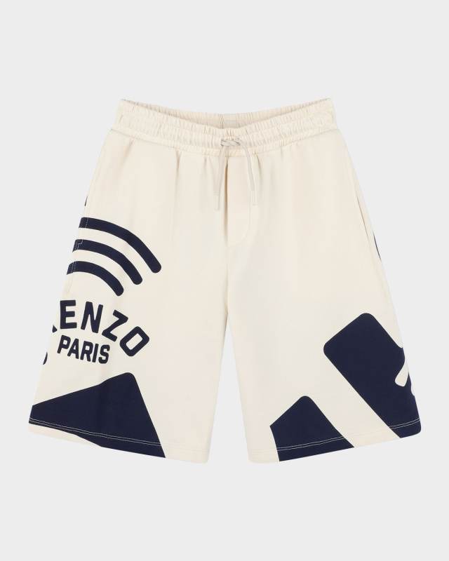 Boy's Graphic Logo-Print Fleece Shorts, Size 2-